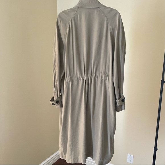 ZARA Elegant Olive Green Women's Trench Over Coat - Picture 4 of 12